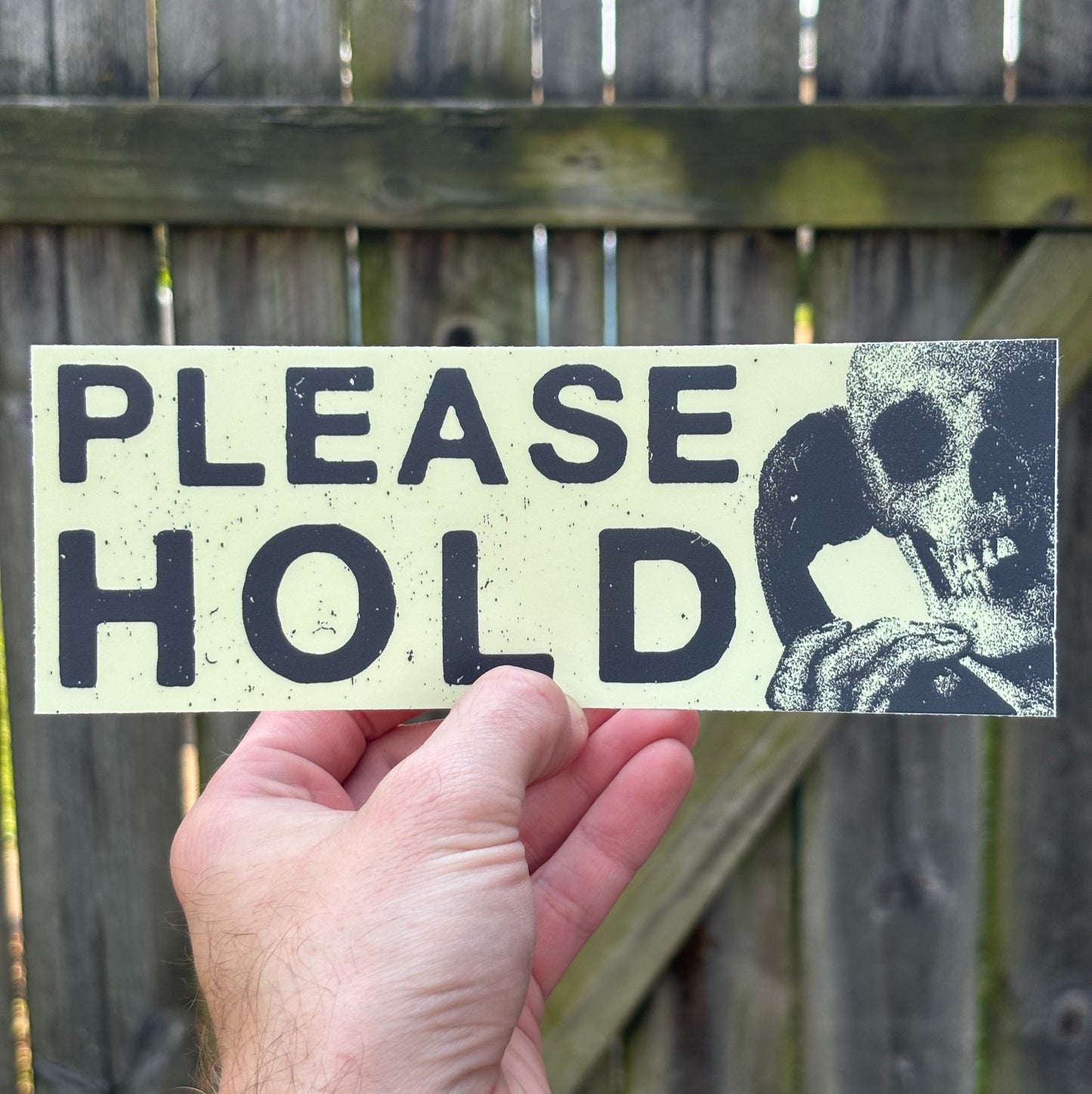 Please hold bumper sticker