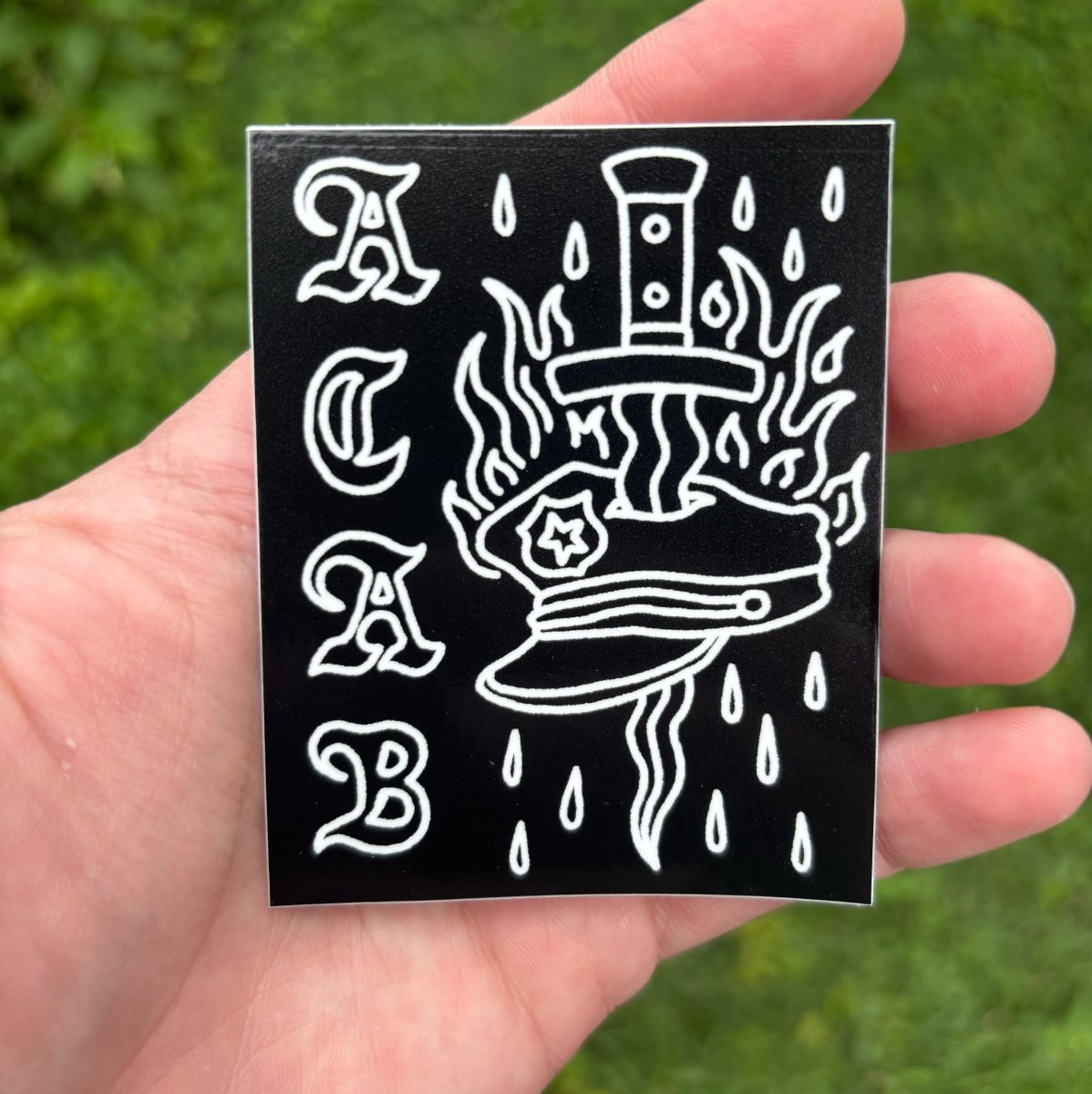 ACAB sticker (black) - Sticker - Pretty Bad Co.