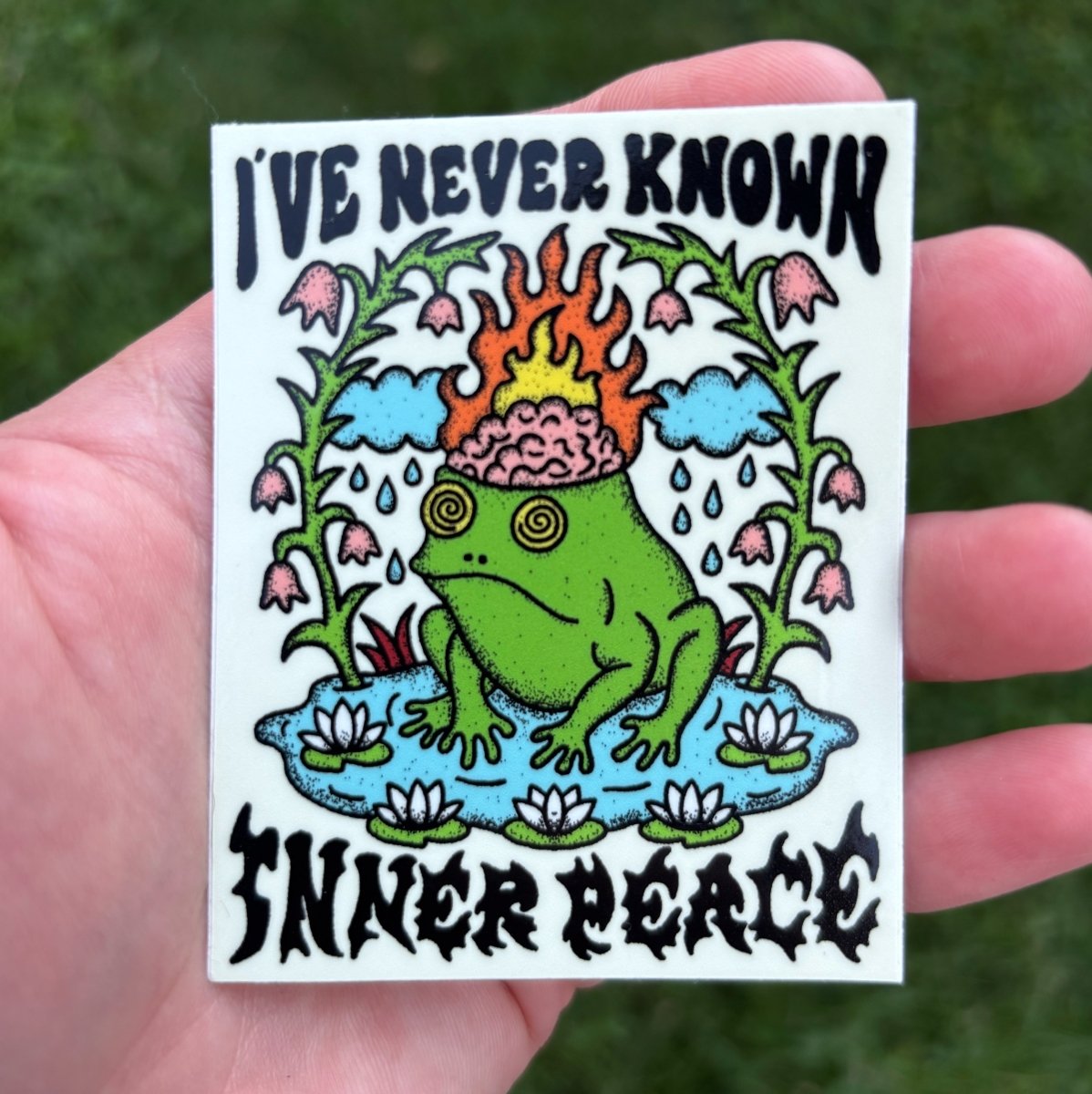 I've never known inner peace sticker - Sticker - Pretty Bad Co.