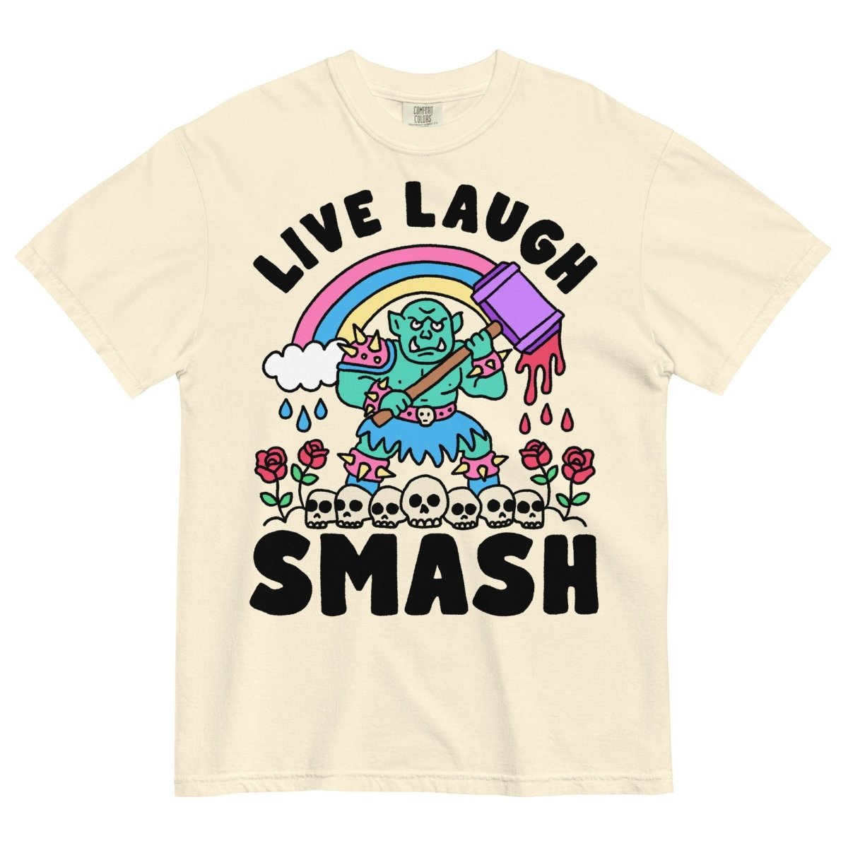 Live laugh smash tshirt (color) - Pretty Bad Co.
