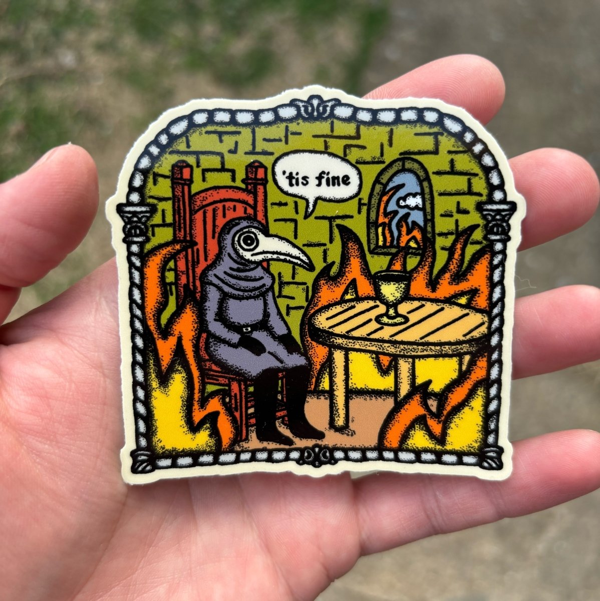 'tis fine sticker - Sticker - Pretty Bad Co.