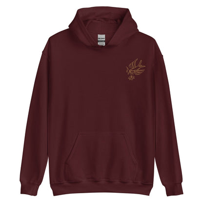 Dove and Lilly Embroidered Hoodie - Hooded Sweatshirt - Pretty Bad Co.