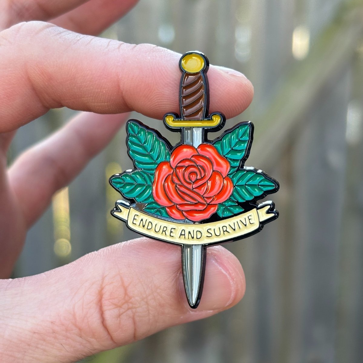 Endure and survive pin - Enamel Pin - Pretty Bad Co.