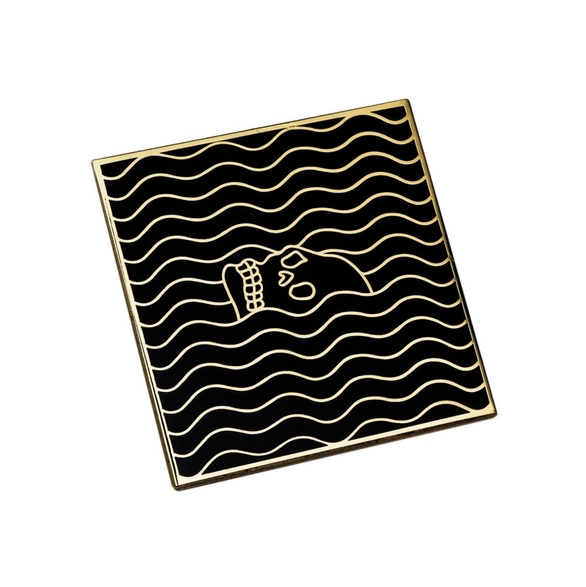 Gold Floating Skull Pin - Enamel Pin - Pretty Bad Co.