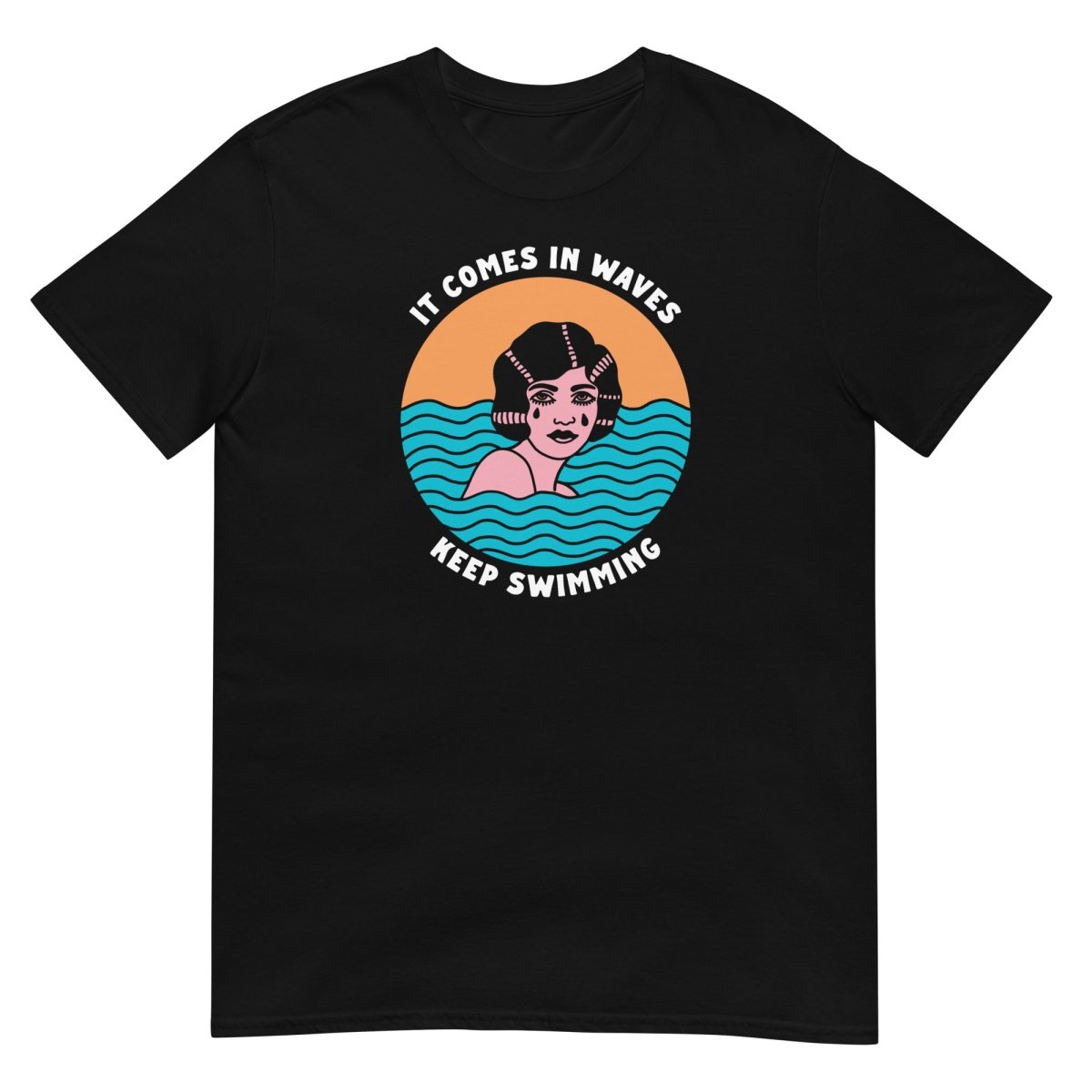 It comes in waves keep swimming tshirt - Pretty Bad Co.