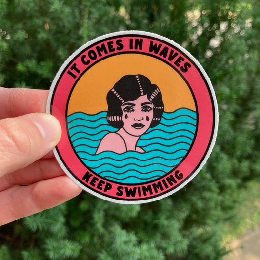 It Comes In Waves Sticker - Sticker - Pretty Bad Co.