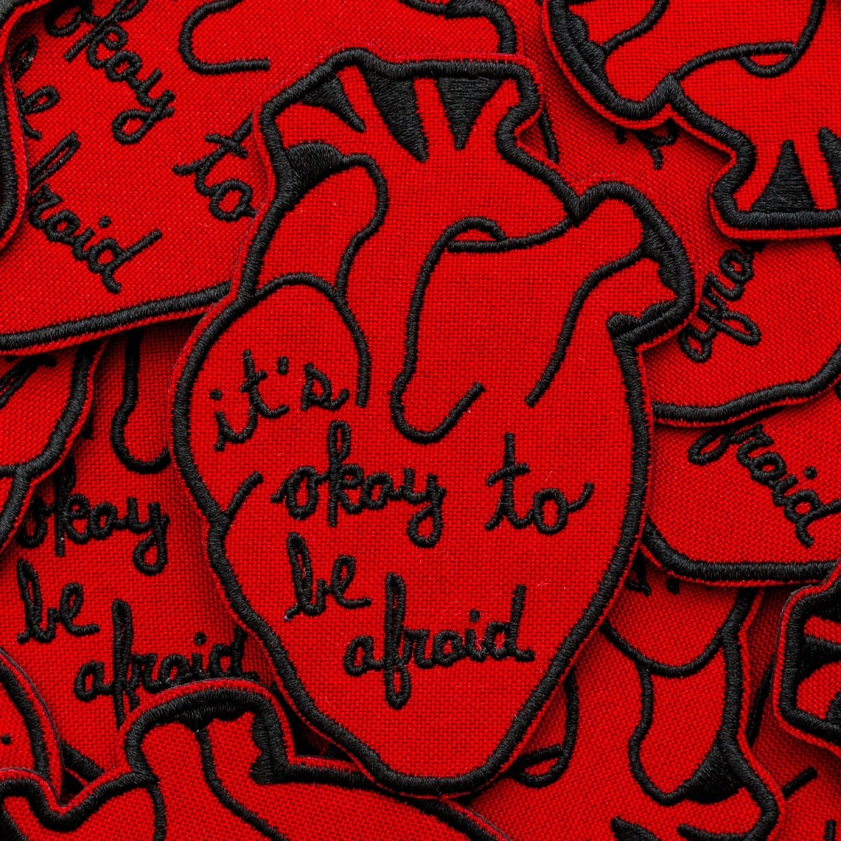 It's Okay To Be Afraid Anatomical Heart Patch - Patch - Pretty Bad Co.