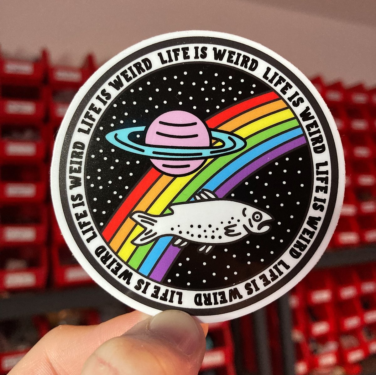 Life is weird sticker - Sticker - Pretty Bad Co.