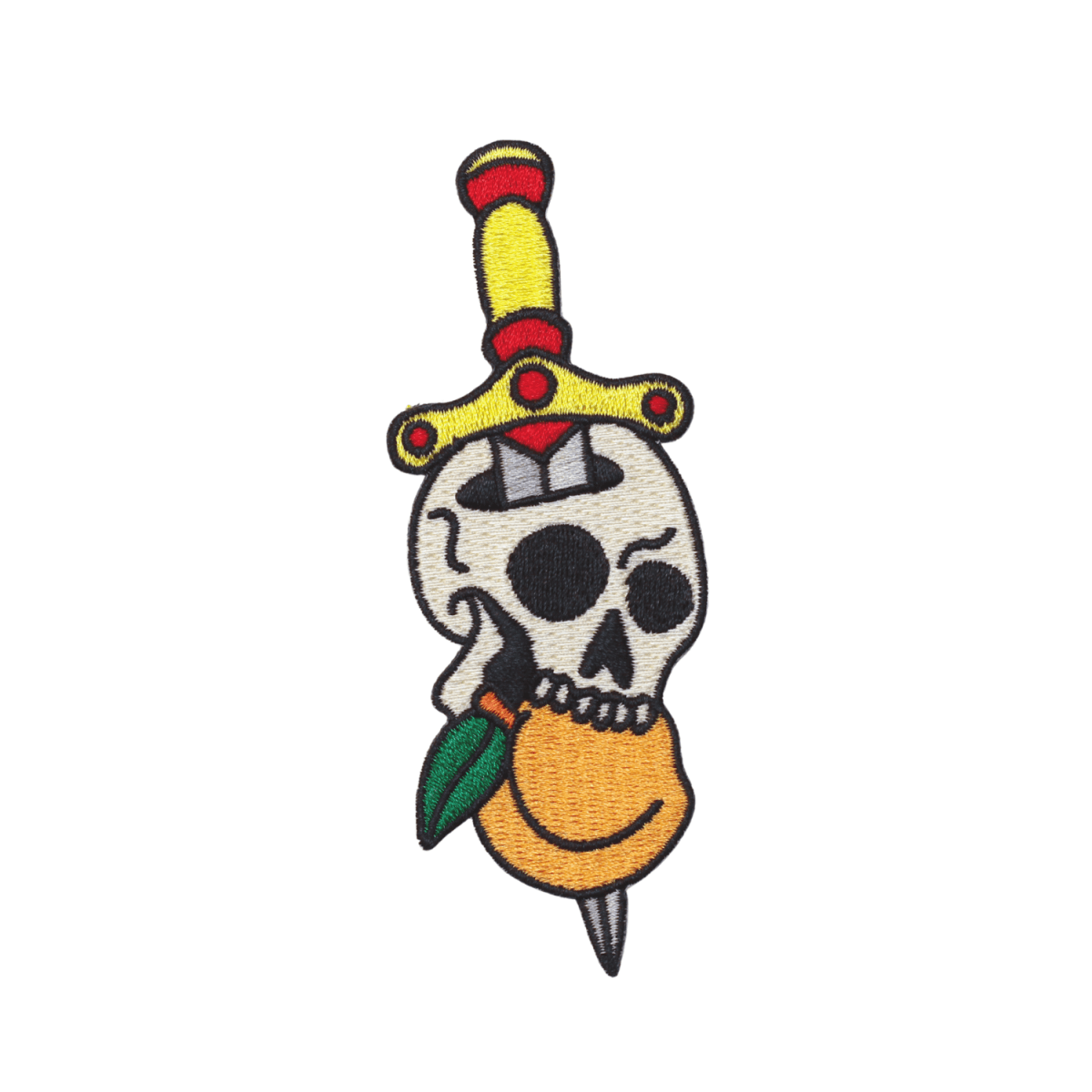 Peach Skull Dagger Patch - Patch - Pretty Bad Co.