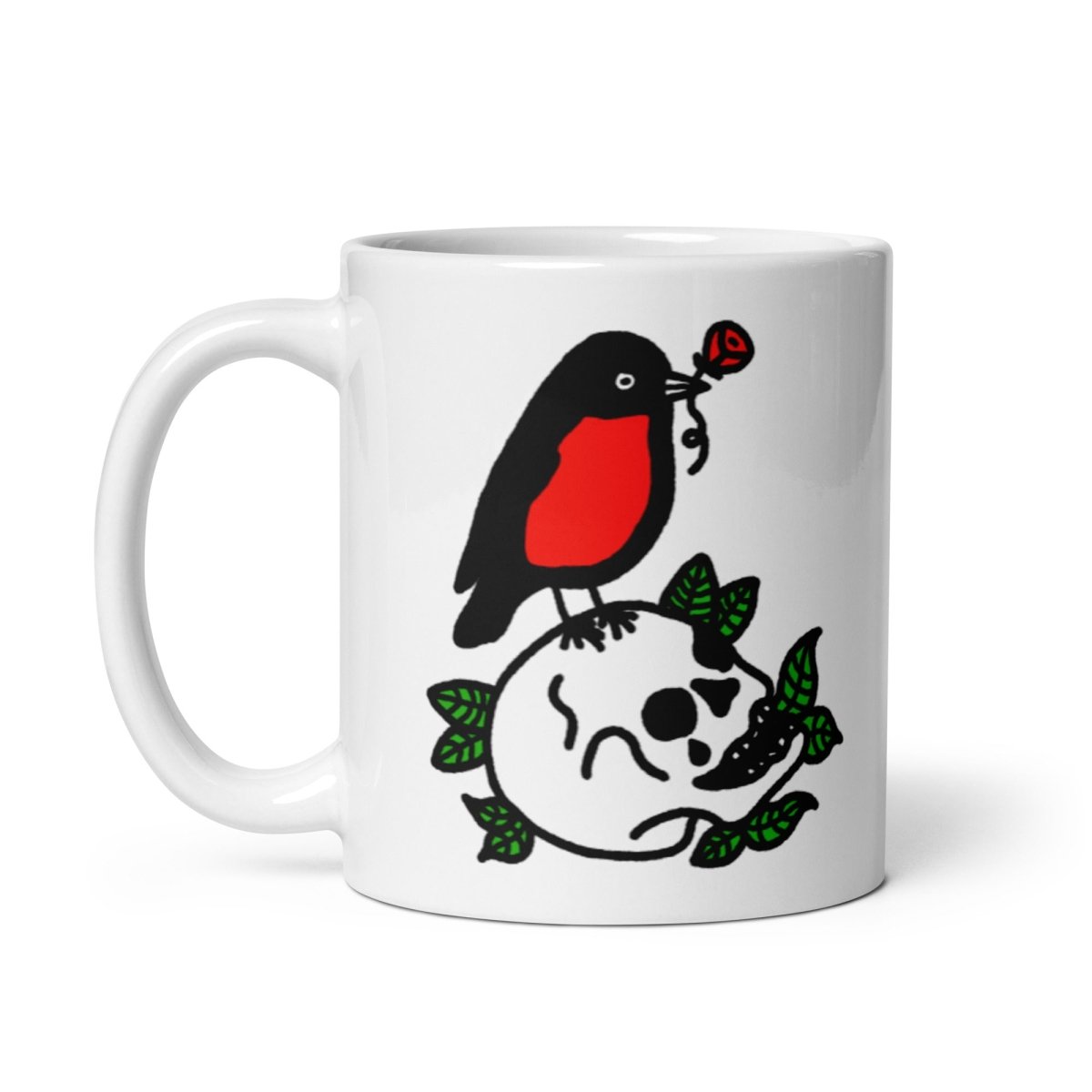 Red robin and skull mug - Mug - Pretty Bad Co.