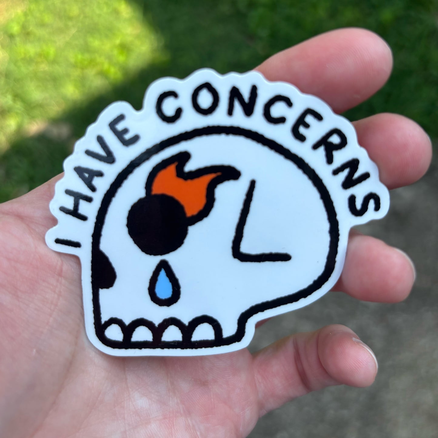 I have concerns sticker