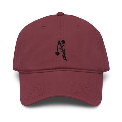 Flail and rose garment washed cap - Baseball Cap - Pretty Bad Co.