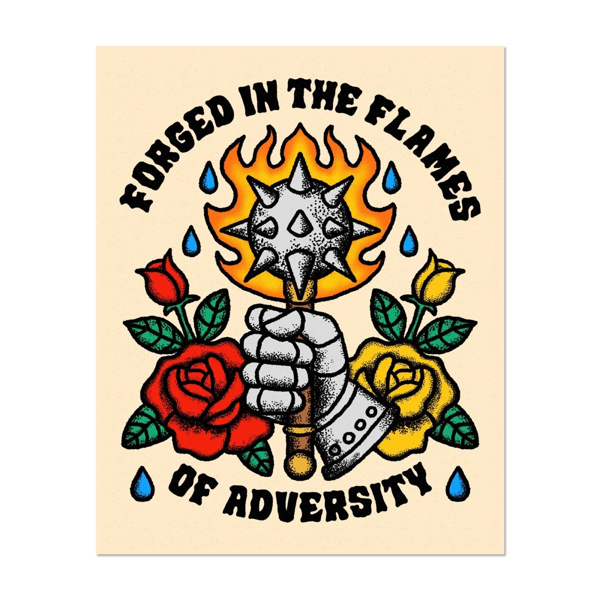 Forged in the flames of adversity print (3 sizes available) - Print - Pretty Bad Co.