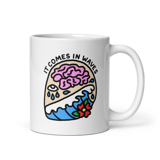 It comes in waves skull mug - Pretty Bad Co.