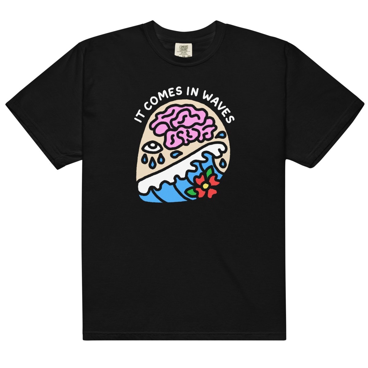 It comes in waves skull tshirt - Pretty Bad Co.