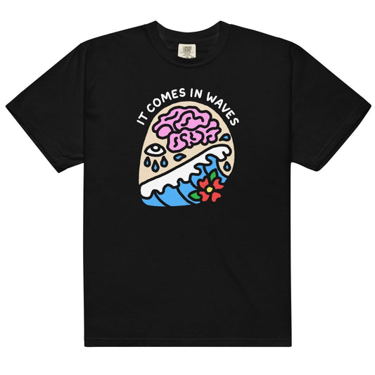 It comes in waves skull tshirt - Pretty Bad Co.