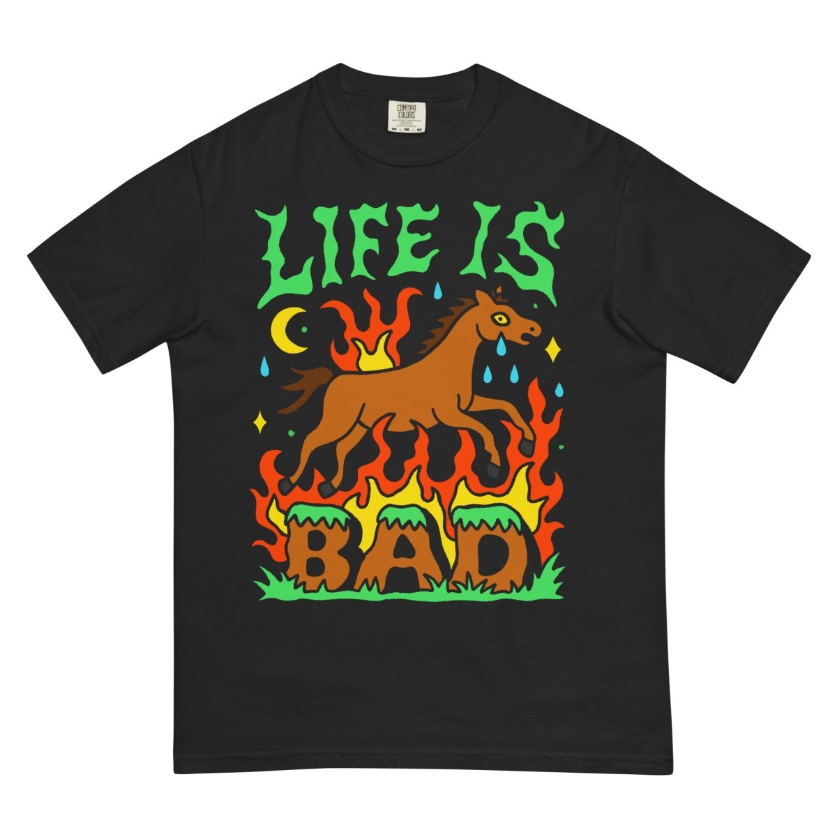 Life is bad tshirt (black) - T-Shirt - Pretty Bad Co.