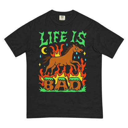 Life is bad tshirt (black) - T-Shirt - Pretty Bad Co.