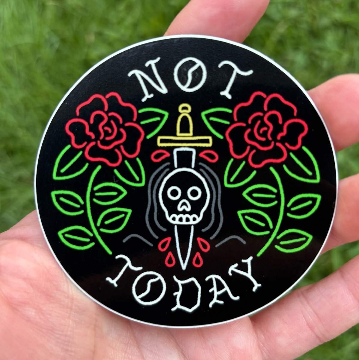 Pretty Awful Not today sticker – Pretty Bad Co.