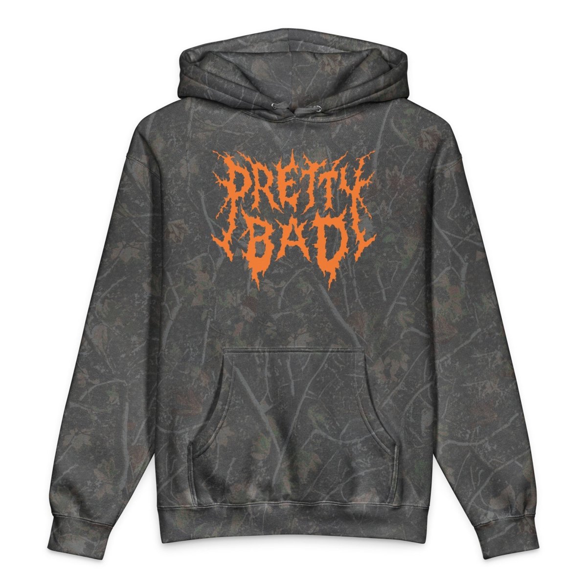 Pretty Bad Camo Chaos Logo Hooded Sweatshirt - Hooded Sweatshirt - Pretty Bad Co.
