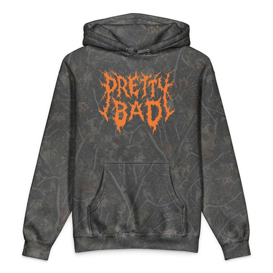 Pretty Bad Camo Chaos Logo Hooded Sweatshirt - Hooded Sweatshirt - Pretty Bad Co.