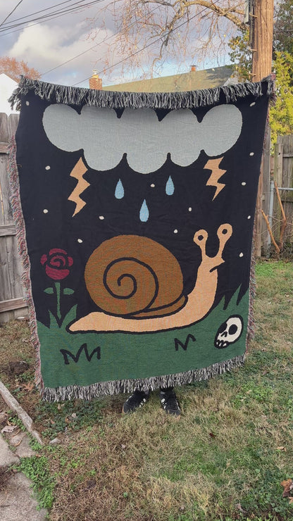 The journey is long and full of terror snail woven blanket