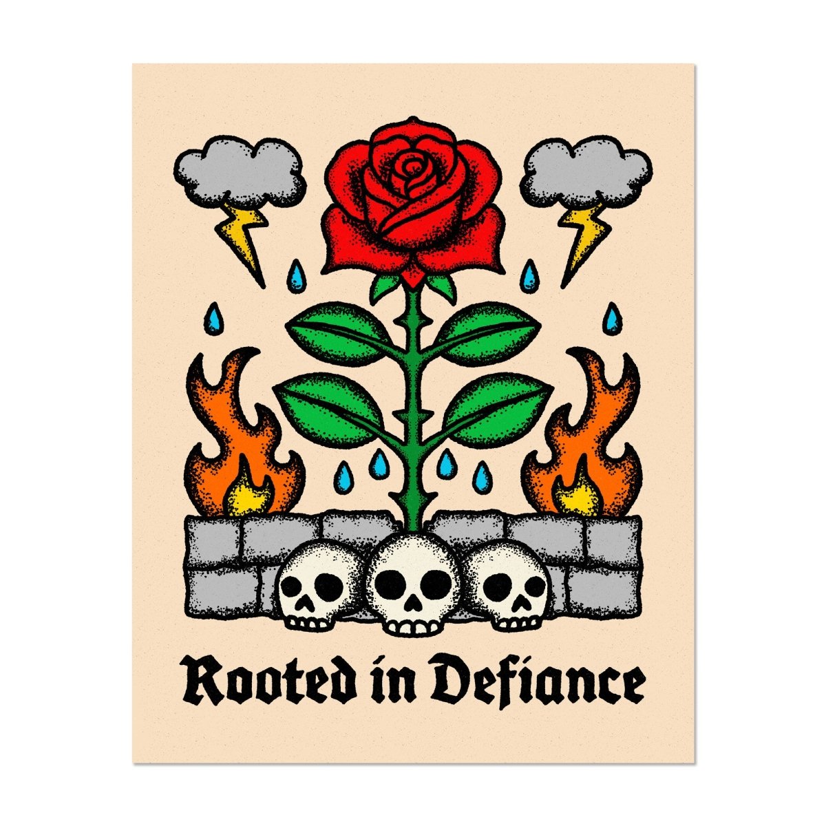 Rooted in defiance print (3 sizes available) - Print - Pretty Bad Co.