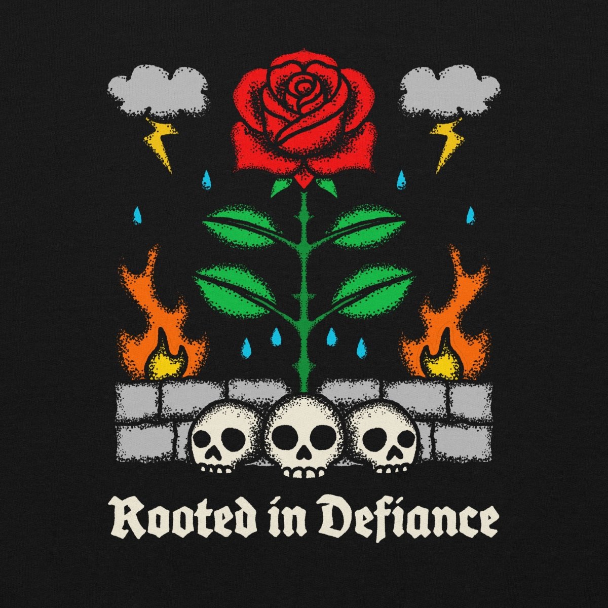 Rooted in defiance sweatshirt (black) - Pretty Bad Co.