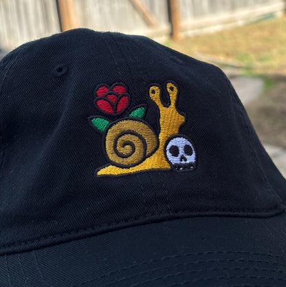 Snail garment washed hat (5 color options) - Dad Hat - Pretty Bad Co.