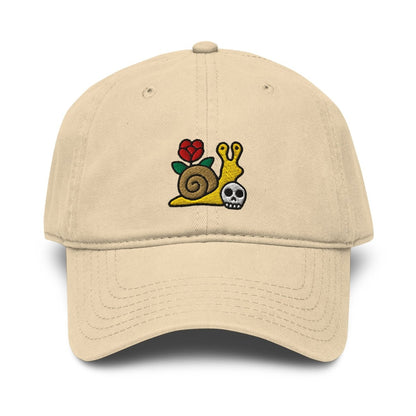 Snail garment washed hat (5 color options) - Dad Hat - Pretty Bad Co.