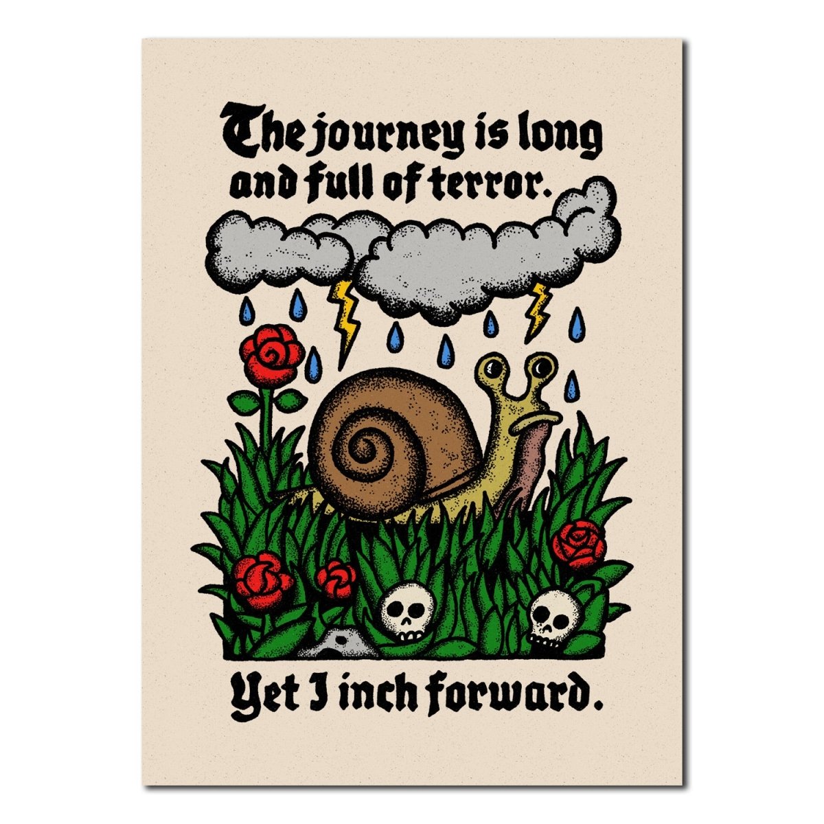 Snail print *PRE - ORDER* 3 sizes available - Print - Pretty Bad Co.