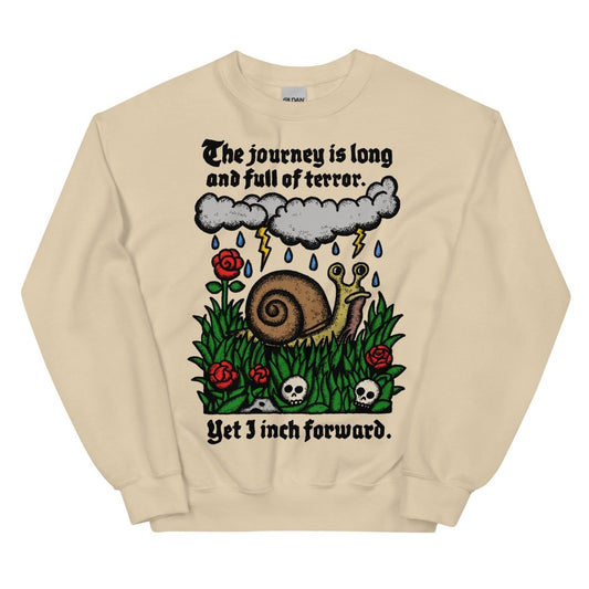 The journey is long and full of terror sweatshirt - Sweatshirt - Pretty Bad Co.