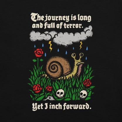 The journey is long and full of terror tshirt (black) - Pretty Bad Co.