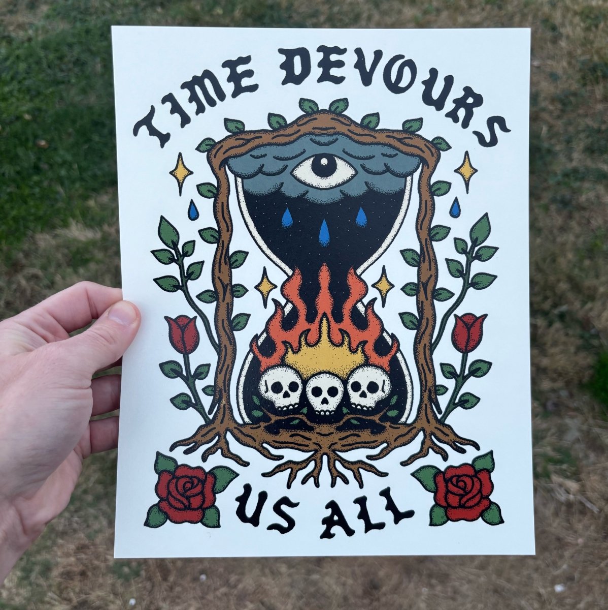 Time devours us all print - Print - Pretty Bad Co.