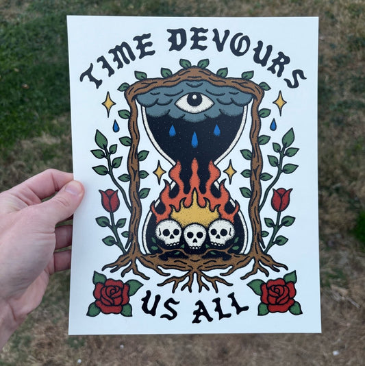 Time devours us all print - Print - Pretty Bad Co.