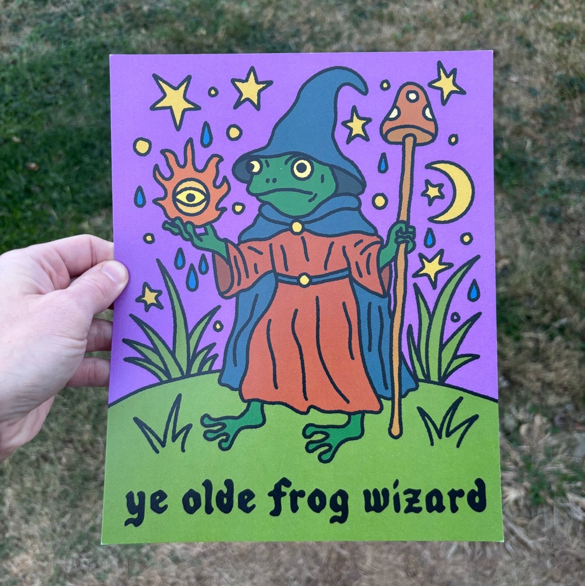 ye olde frog wizard 2.0 print (2 size options) - Print - Pretty Bad Co.