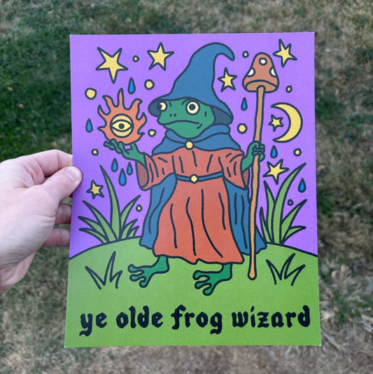 ye olde frog wizard 2.0 print (2 size options) - Print - Pretty Bad Co.