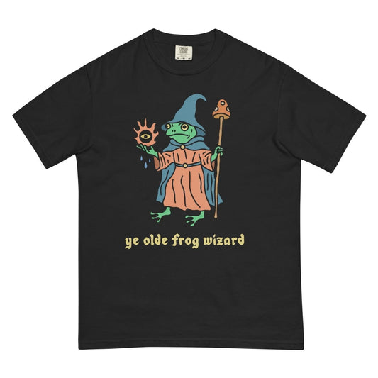 ye olde frog wizard 2.0 tshirt (black) - T-Shirt - Pretty Bad Co.