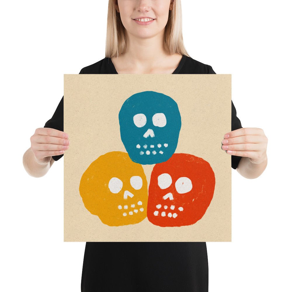3 color skull print - Print - Pretty Bad Co.
