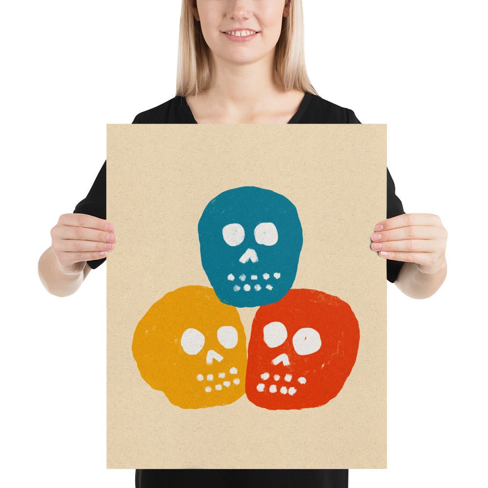 3 color skull print - Print - Pretty Bad Co.