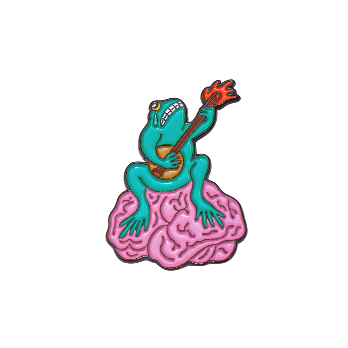 Brain Frog Pin - Enamel Pin - Pretty Bad Co.