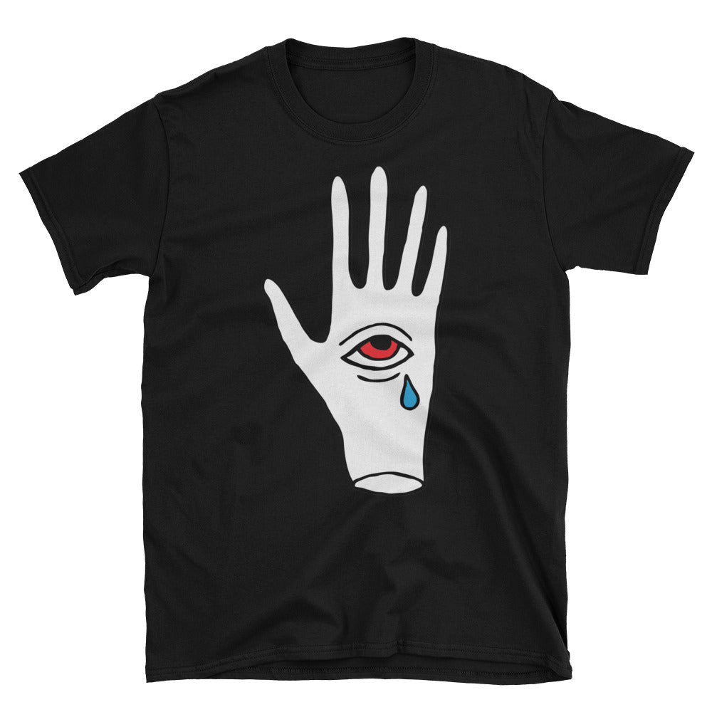 Crying third eye in hand t-shirt - T-Shirt - Pretty Bad Co.