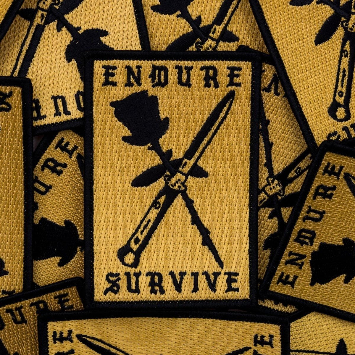 Endure Survive Rose and Switchblade Patch - Patch - Pretty Bad Co.