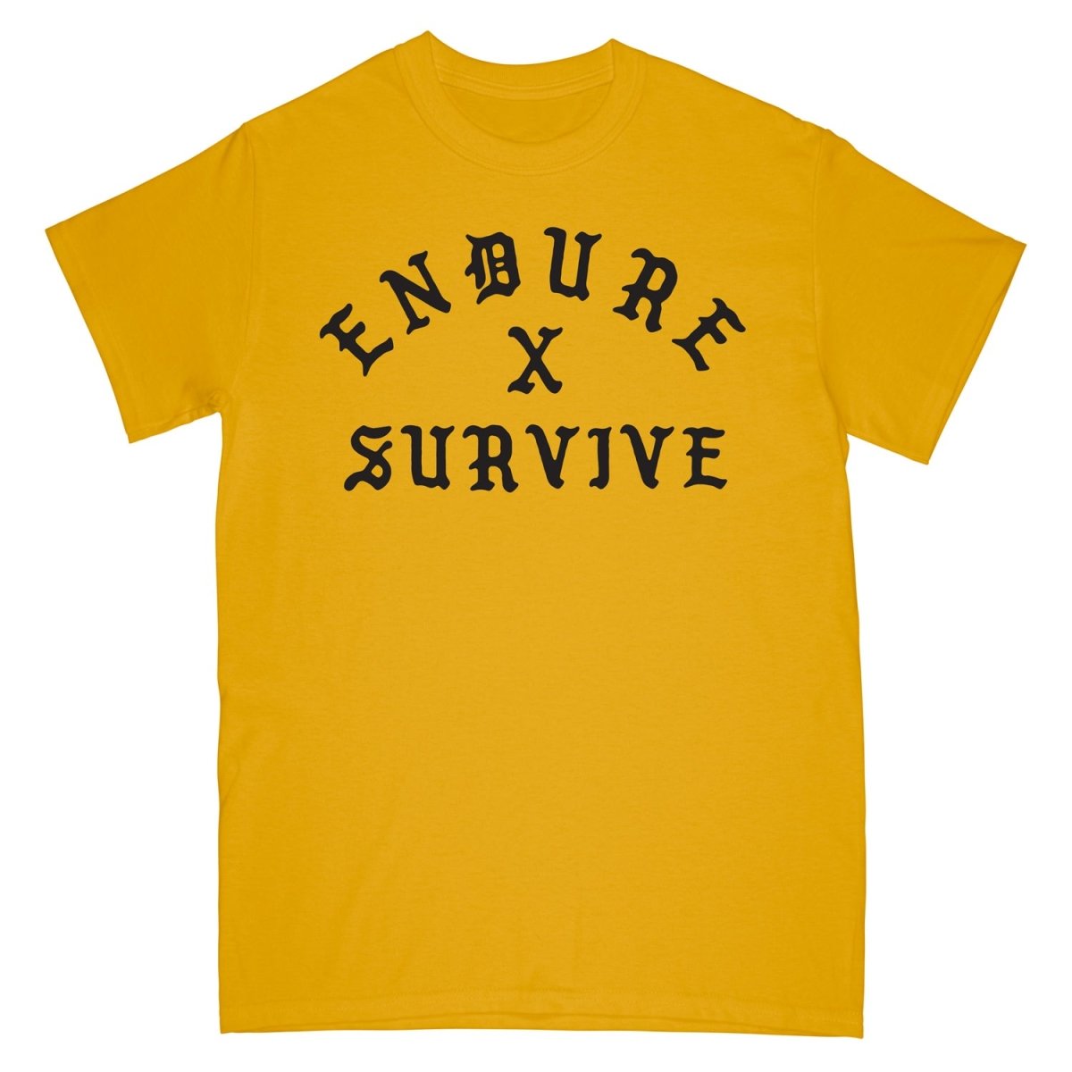 Endure x Survive T-Shirt Gold - T-Shirt - Pretty Bad Co.