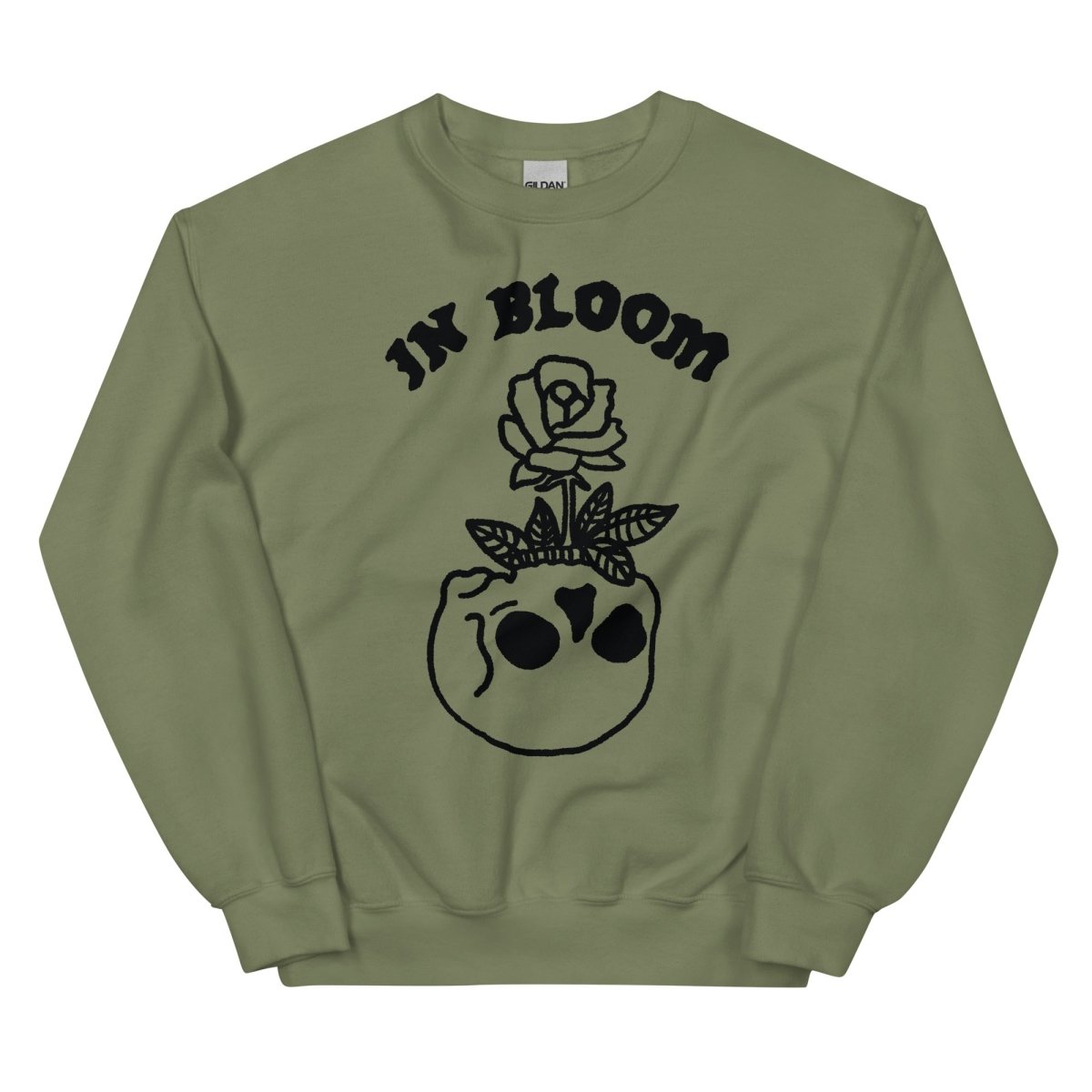 In Bloom military green sweatshirt - Sweatshirt - Pretty Bad Co.