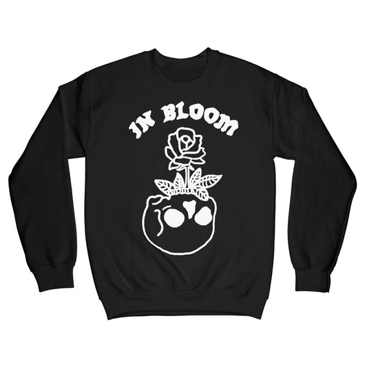 In Bloom Sweatshirt White on Black - Sweatshirt - Pretty Bad Co.