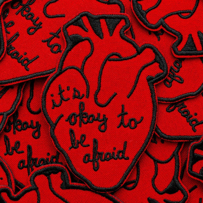 It's Okay To Be Afraid Anatomical Heart Patch - Patch - Pretty Bad Co.