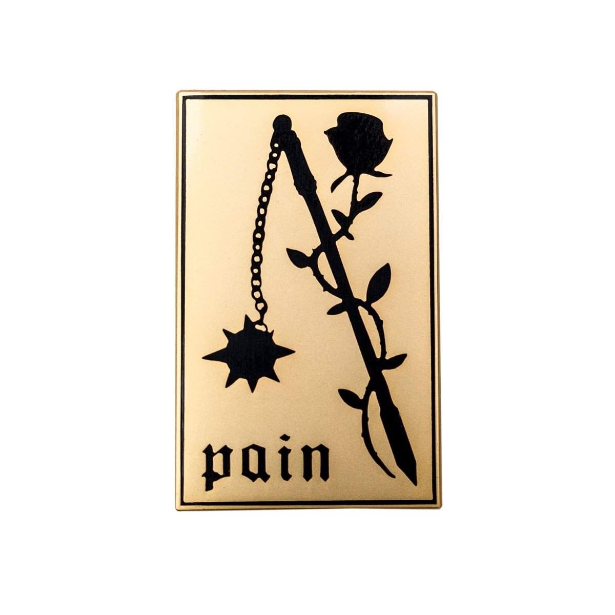 Pain Pin. Rose and Flail Enamel Pin. - Enamel Pin - Pretty Bad Co.