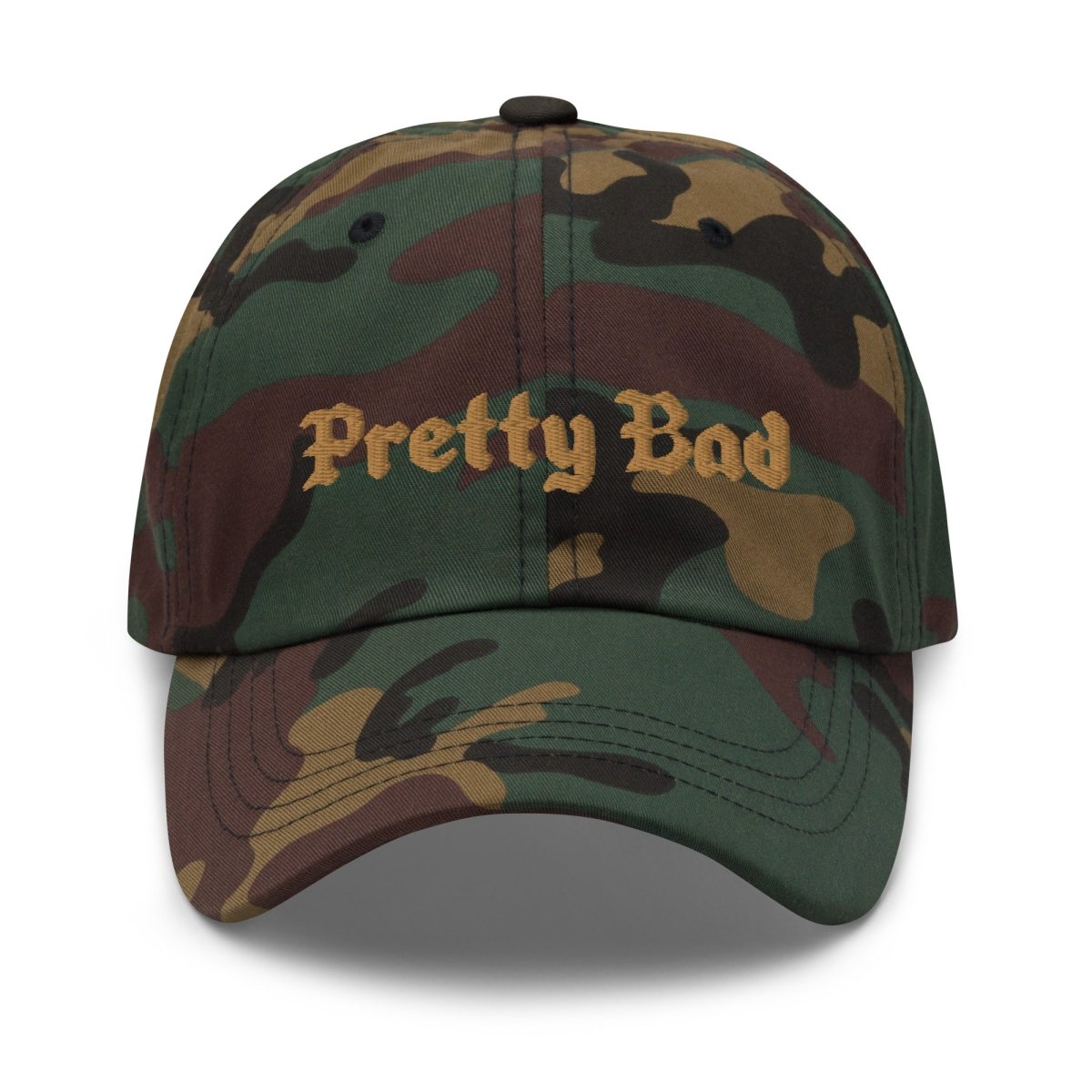 Pretty Bad Old Gold Embroidered Dad Hat - Pretty Bad Co.