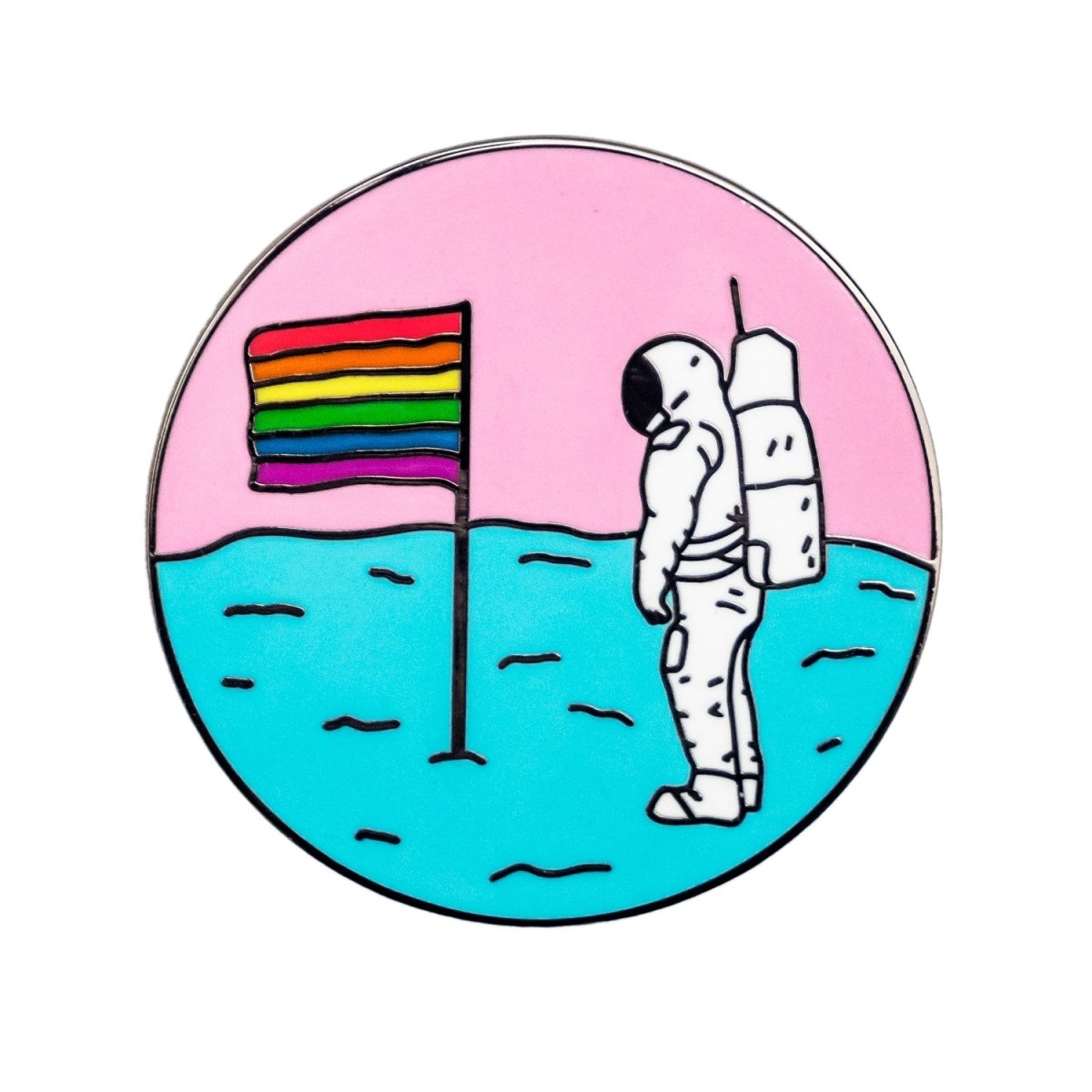 Queer Moon Pin - Enamel Pin - Pretty Bad Co.